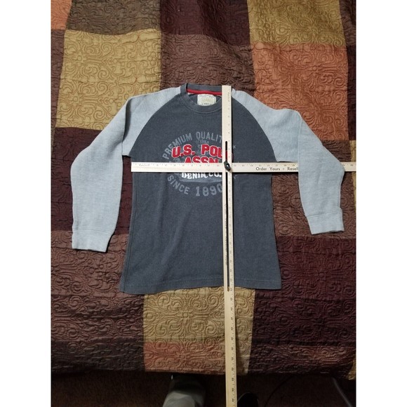 U.S. Polo Assn Long Sleeve Charcoal & Gray Unisex Wear Size Medium Pullover Red - Picture 9 of 11